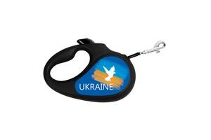 Поводок-рулетка для собак WAUDOG R-leash Флаг XS 3 м до 12 кг Черный (8123-0229-01)