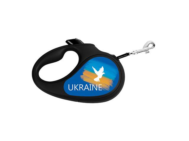 Поводок-рулетка для собак WAUDOG R-leash Флаг XS 3 м до 12 кг Черный (8123-0229-01)