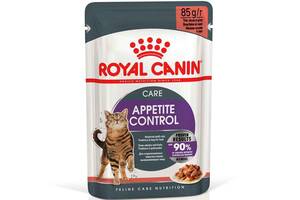 Royal Canin Appetite Control Care(Роял Канин Аппетайт Контрол) влажный корм (кусочки в соусе) для полных котов 85 г х...