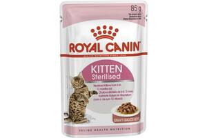 Royal Canin Kitten Sterilised Gravy (Роял Канин Киттен Стерелайзд) корм для стерилизованных котят 85 г х 12 шт