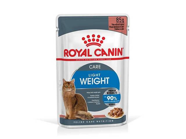 Royal Canin Light Weight Care Gravy (Роял Канин Лайт Вейт Кеа) влажный корм для кошек с лишним весом 0.085 кг. х 12 шт.