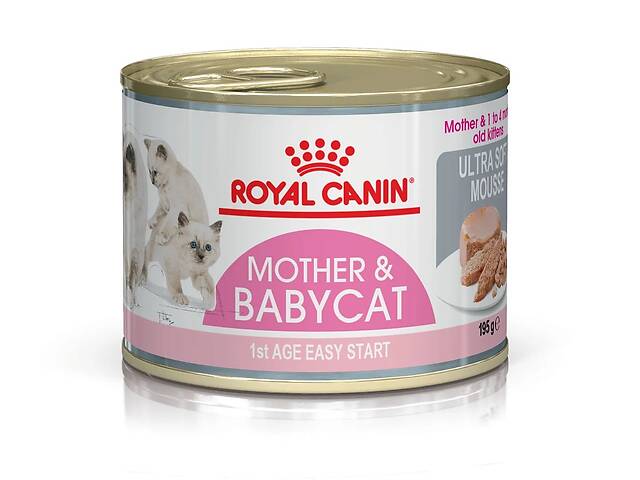 Royal Canin Mother Babycat Ultra Soft Mousse (Роял Канин Мазер Бебикет) влажный корм для беременной кошки 0.195 кг. х...