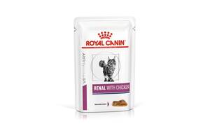 Royal Canin Renal with Chicken (Роял Канин Ренал Курица) влажный корм для кошек для почек 85 г х 12 шт