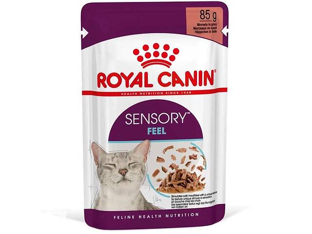 Royal Canin Sensory Feel Gravy (Роял Канин Сенсори кусочки) влажный корм для переборчивых кошек 85 г х 12 шт 85 г х 1...