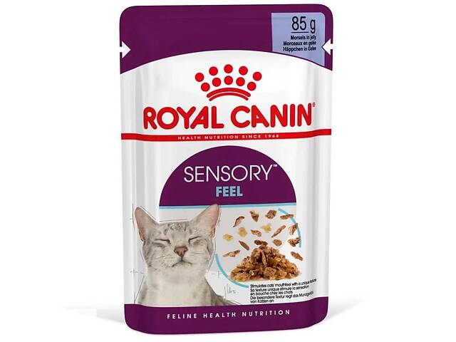 Royal Canin Sensory Feel Jelly (Роял Канин Сенсори в желе) влажный корм для переборчивых котов 85 г х 12 шт
