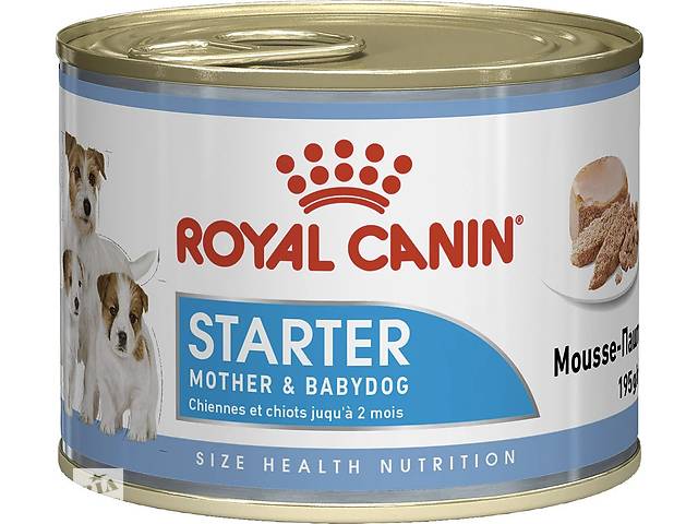 Royal Canin Starter Mousse Mother Babydog (Роял Канин Стартер Мазер Бебидог) влажный корм для беременных собак 0.195 кг.