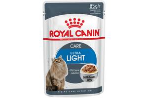 Royal Canin Ultra Light Gravy (Роял Канин Ультра Лайт Кер) влажный корм для кошек с лишним весом от 12 месяцев 85 г х...