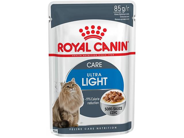 Royal Canin Ultra Light Gravy (Роял Канин Ультра Лайт Кер) влажный корм для кошек с лишним весом от 12 месяцев 85 г х...