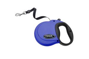 Рулетка-поводок для собак лента Power Walker Retractable Leash 4.8 м 14.5 кг Синий (76484087967)