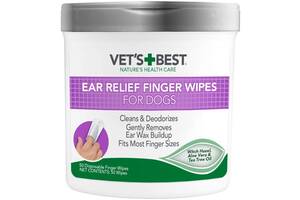 Салфетки для чистки ушей у собак Vet`s Best Ear Relief Finger Wipes 50 шт