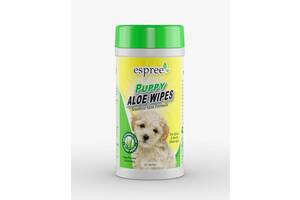 Салфетки для ухода за шерстью щенят Espree Puppy Aloe Wipes 50 шт