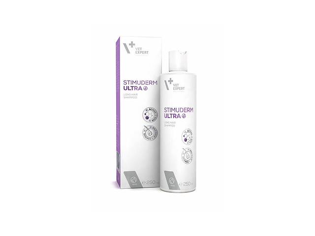 Шампунь для длинношерстных собак против выпадения шерсти VetExpert Stimuderm Ultra Long Hair Shampoo 250 мл