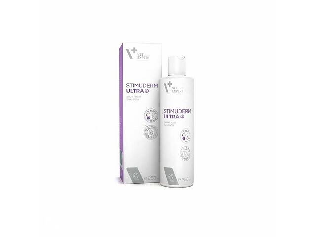 Шампунь для короткошерстных собак против выпадения шерсти VetExpert Stimuderm Ultra Short Hair Shampoo 250 мл