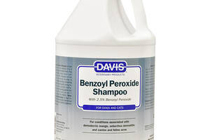 Шампунь для лечения дерматитов демодекоза акне у собак и кошек Davis Benzoyl Peroxide Shampoo 3.79 л