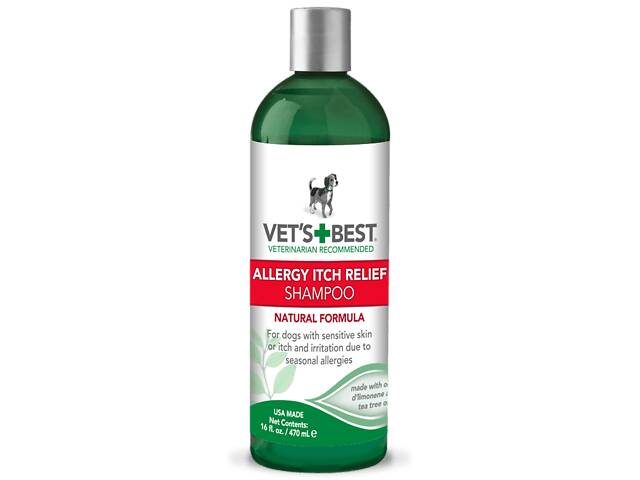 Шампунь для собак с чувствительной кожей Vet's Best Allergy Itch Relief Shampoo 470 мл