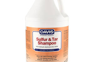 Шампунь для устранения раздражения зуда и шелушения кожи у собак Davis Sulfur Tar Shampoo 3.79 л