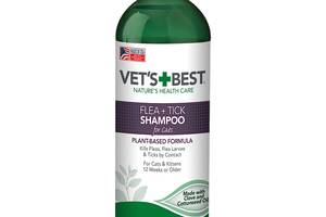 Шампунь от блох и клещей для котов Vet's Best Flea Tick Shampoo for cats 355 мл