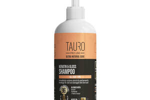 Шампунь с кератином для шерсти собак и котов Tauro Pro Line Ultra Natural Care Keratin Gloss Shampoo 1 л
