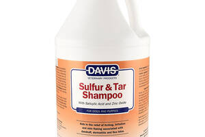 Шампунь с серой и дегтем для собак Davis Sulfur & Tar Shampoo 3,8 л (87717907259)