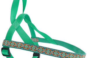 Шлея для собак Coastal Ribbon Weave Harness темно-бирюзовый с косточками см. S см. 25 - 48-58 см (76484159497)