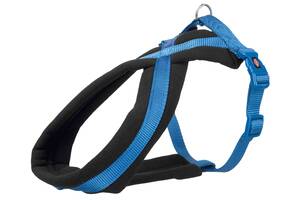 Шлея для собак Trixie Premium нейлон L 60-100 см/25 мм синий (4011905204123)