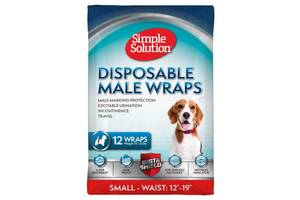 Simple Solution Disposable Male Wraps (Симпл Солюшн Диспосбл) Влагопоглощающие пояса протекторы для кобелей