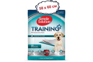 Simple Solution Training premium dog pads (Симпл Солюшн Трейнинг) пеленки 58x60 см для собак и животных