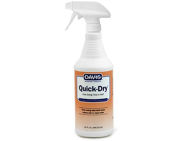 Спрей для сушки шерсти у собак и котов Davis Quick-Dry Spray 946 мл