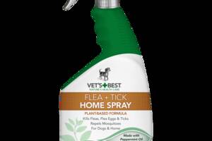 Спрей от блох клещей и москитов для собак и дома Vet's Best Flea Tick Home Spray 946 мл