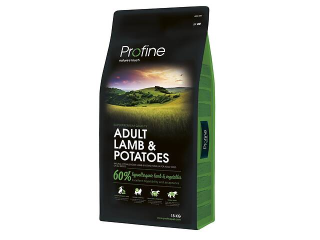 Сухой гипоаллергенный корм для взрослых собак Profine Adult Lamb с ягненком и картофелем 15 кг (8595602517534)