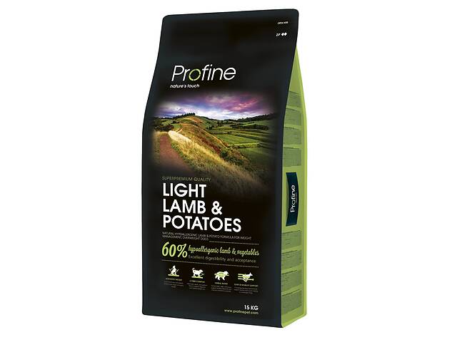 Сухой гипоаллергенный корм для взрослых собак с избыточным весом Profine Light Lamb с ягненком и картофелем 15 кг (85...