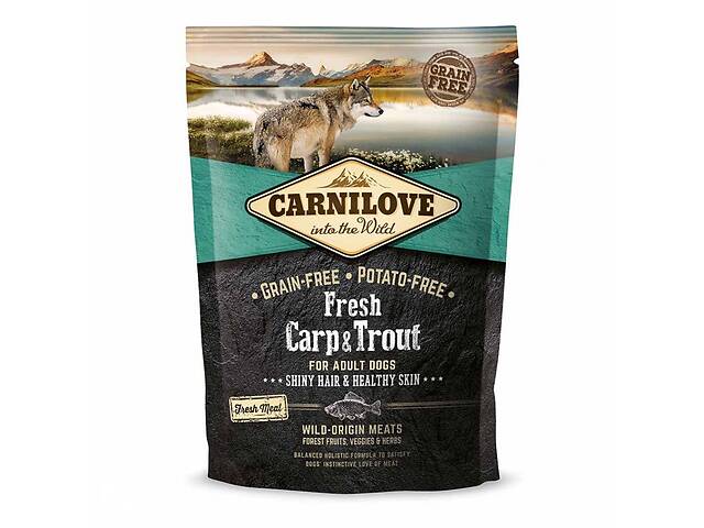 Сухой корм Carnilove Fresh Carp Trout 1,5 kg (для взрослых собак)