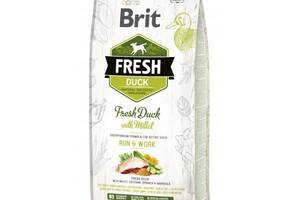 Сухой корм для активных взрослых собак Brit Fresh Active Run & Work с уткой и пшеном 2.5 кг (8595602530823)