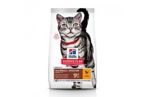 Сухой корм для кошек Hill's SCIENCE PLAN Adult Hairball & Indoor с курицей 1,5 кг (052742752402)