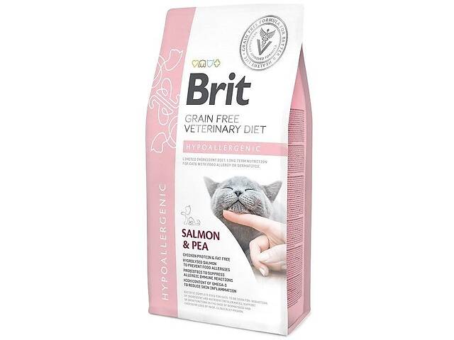 Сухой корм для кошек всех возрастов Brit VetDiets при пищевой непереносимости с лососем и горохом 2 кг (8595602528370)