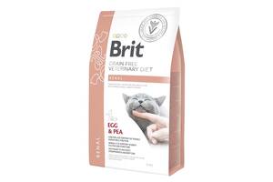Сухой корм для кошек взрослых Brit VetDiets при хронической почечной недостаточности с горохом и яйцами 2 кг (8595602...