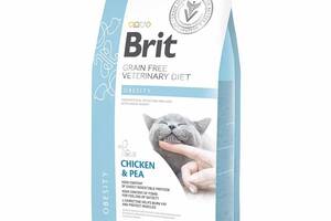 Сухой корм для кошек взрослых Brit VetDiets при избыточном весе и ожирении с курицей и горохом 2 кг (8595602528479)