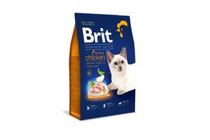 Сухой корм для кошек живущих в помещении Brit Premium by Nature Cat Indoor с курицей 8 кг (8595602553228)