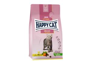 Сухой корм для котят c 4 до 12 месяцев с чувствительным пищеварением Happy Cat Geflugel с птицей 10 кг