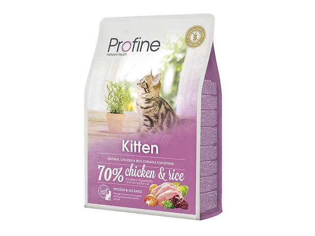 Сухой корм для котят Profine Cat Kitten с курицей и рисом 2 кг (8595602517640)