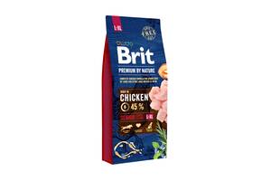 Сухой корм для пожилых собак крупных и гигантских пород Brit Premium Senior L+XL со вкусом курицы 15 кг (8595602526482)