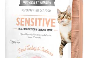 Сухой корм для привередливых кошек Brit Care Cat GF Sensitive Digestion & Delicate Taste с индейкой и лососем 7 кг (8...