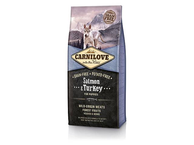 Сухой корм для щенков Carnilove Salmon & Turkey Puppy 12 кг (8595602508822)