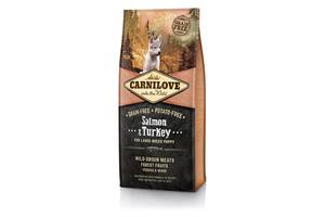 Сухой корм для щенков крупных пород Carnilove Salmon & Turkey Large Breed Puppy 12 кг (8595602508846)