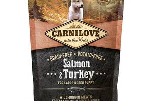 Сухой корм для щенков крупных пород Carnilove Salmon & Turkey Large Breed Puppy 1.5 кг (8595602508853)