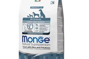 Сухой корм для щенков всех пород Monge All breeds Puppy Junior с форелью 2,5 кг (1729209170)