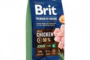 Сухой корм для щенков и молодых собак гигантских пород Brit Premium Junior XL 15 кг