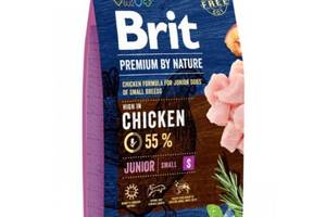 Сухой корм для щенков и молодых собак мелких пород Brit Premium Junior S 8 кг