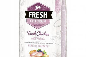 Сухой корм для щенков и юниоров Brit Fresh Chicken Potato Healthy Growth 12 кг