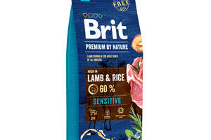 Сухой корм для собак Brit Premium Sensitive Lamb с чувствительным пищеварением со вкусом ягненка 15 кг (8595602526642)